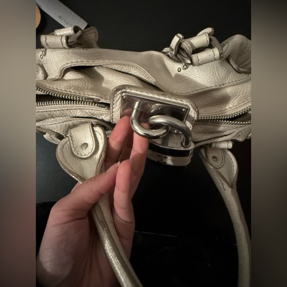 Chloe Cream Leather Paddington Handbag - Picture 10 of 11